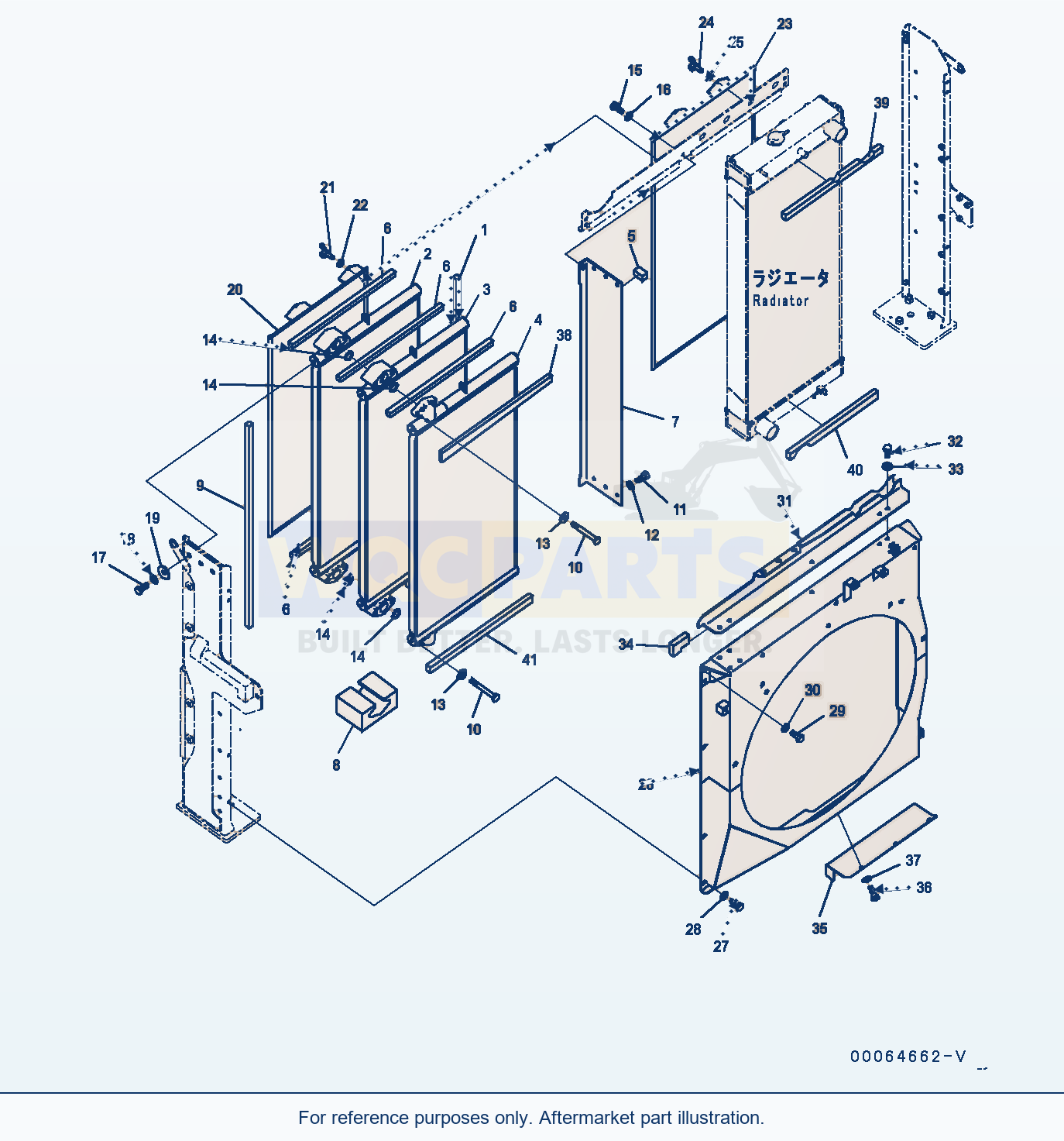 Komatsu PC400LC-8 Cooling System, (2/7) (#70001-) parts diagram