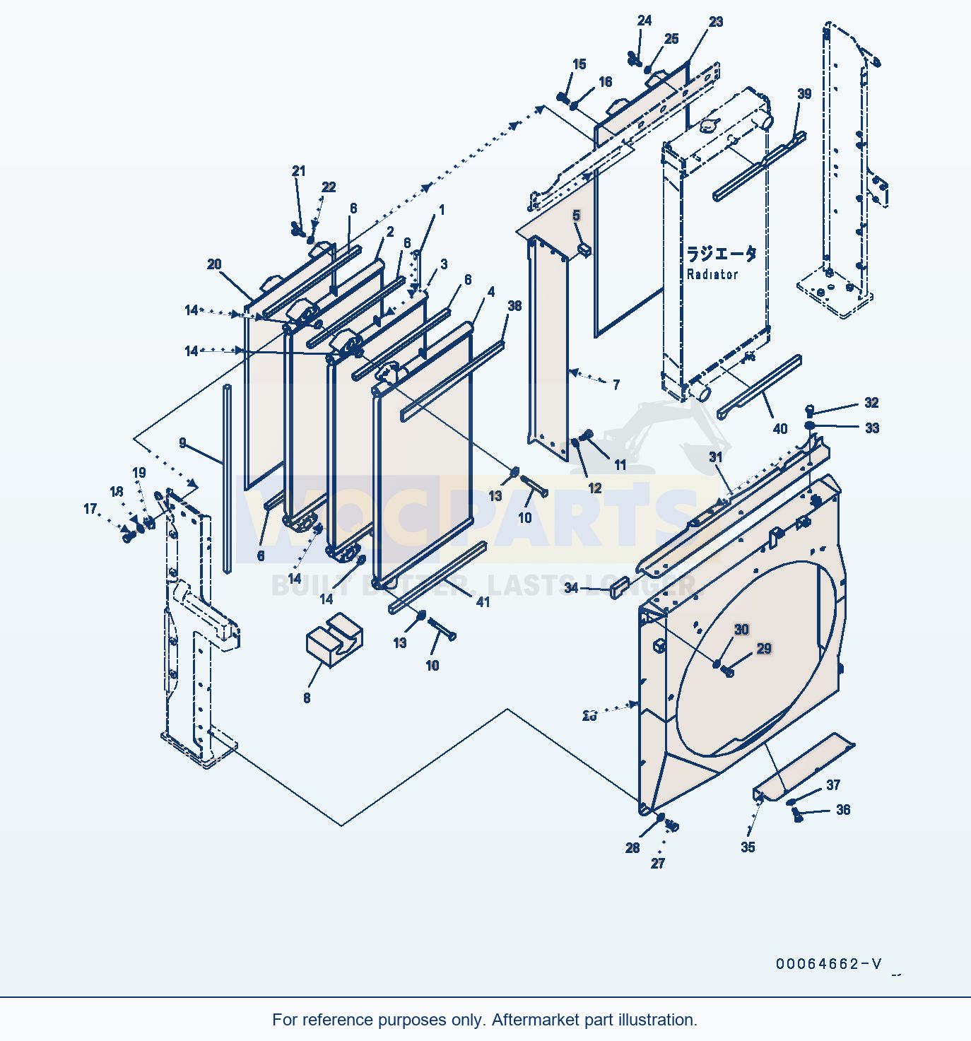 Komatsu PC400LC-8 Cooling System, (2/7) (#75001-) parts diagram