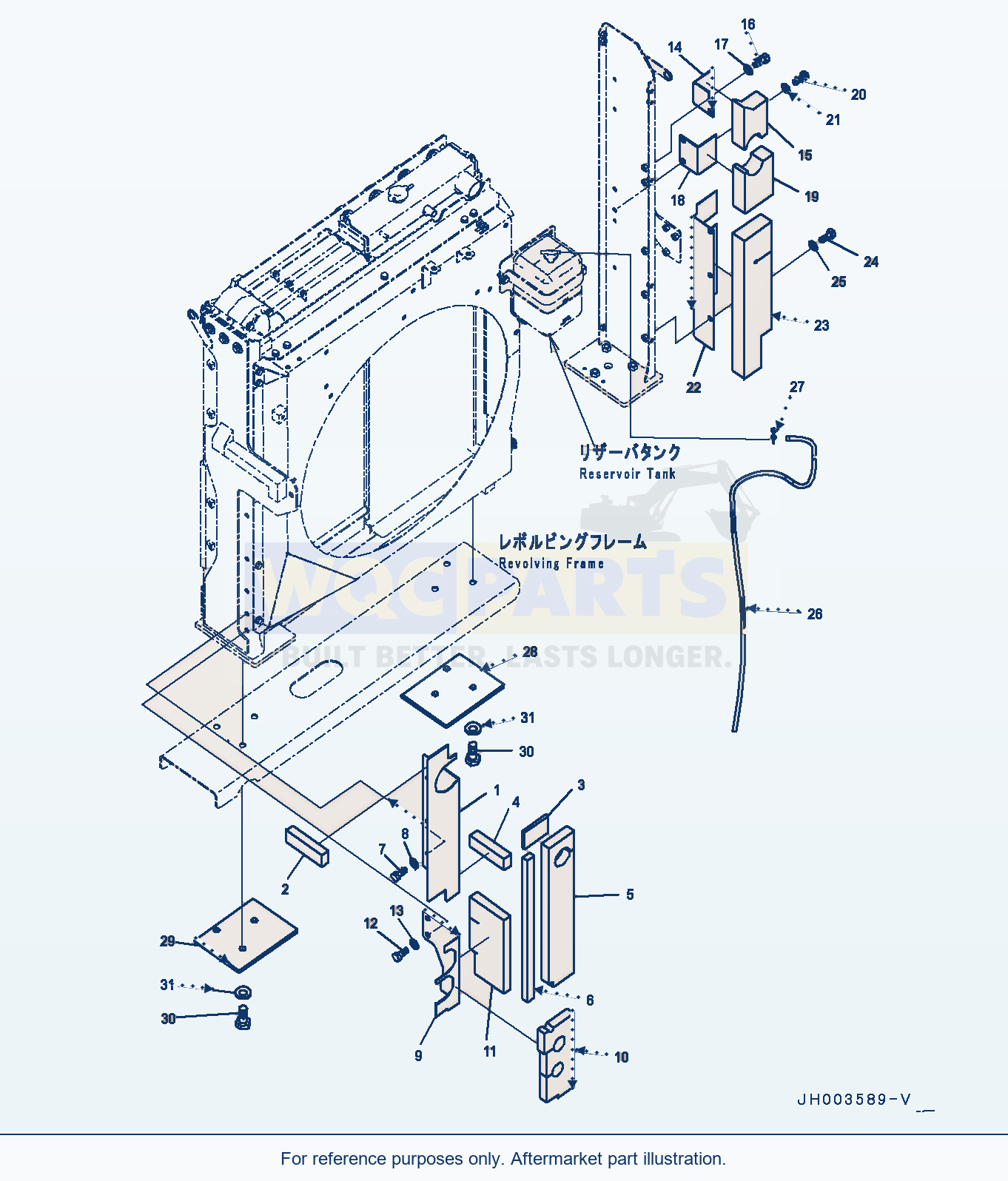 Komatsu PC400LC-8 Cooling System, (5/7) (#70299-) parts diagram