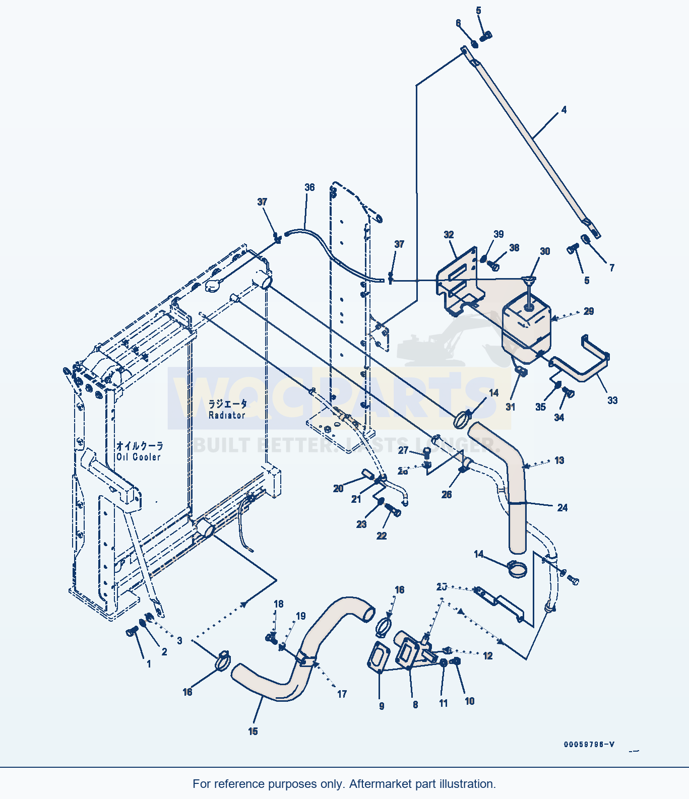 Komatsu PC400LC-8 Cooling System, (6/7) (#70001-) parts diagram