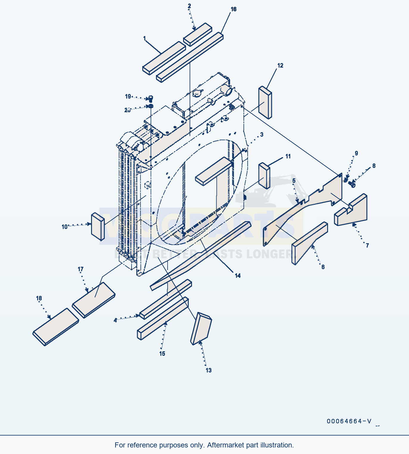 Komatsu PC400LC-8 Cooling System, (7/7) (#70001-) parts diagram
