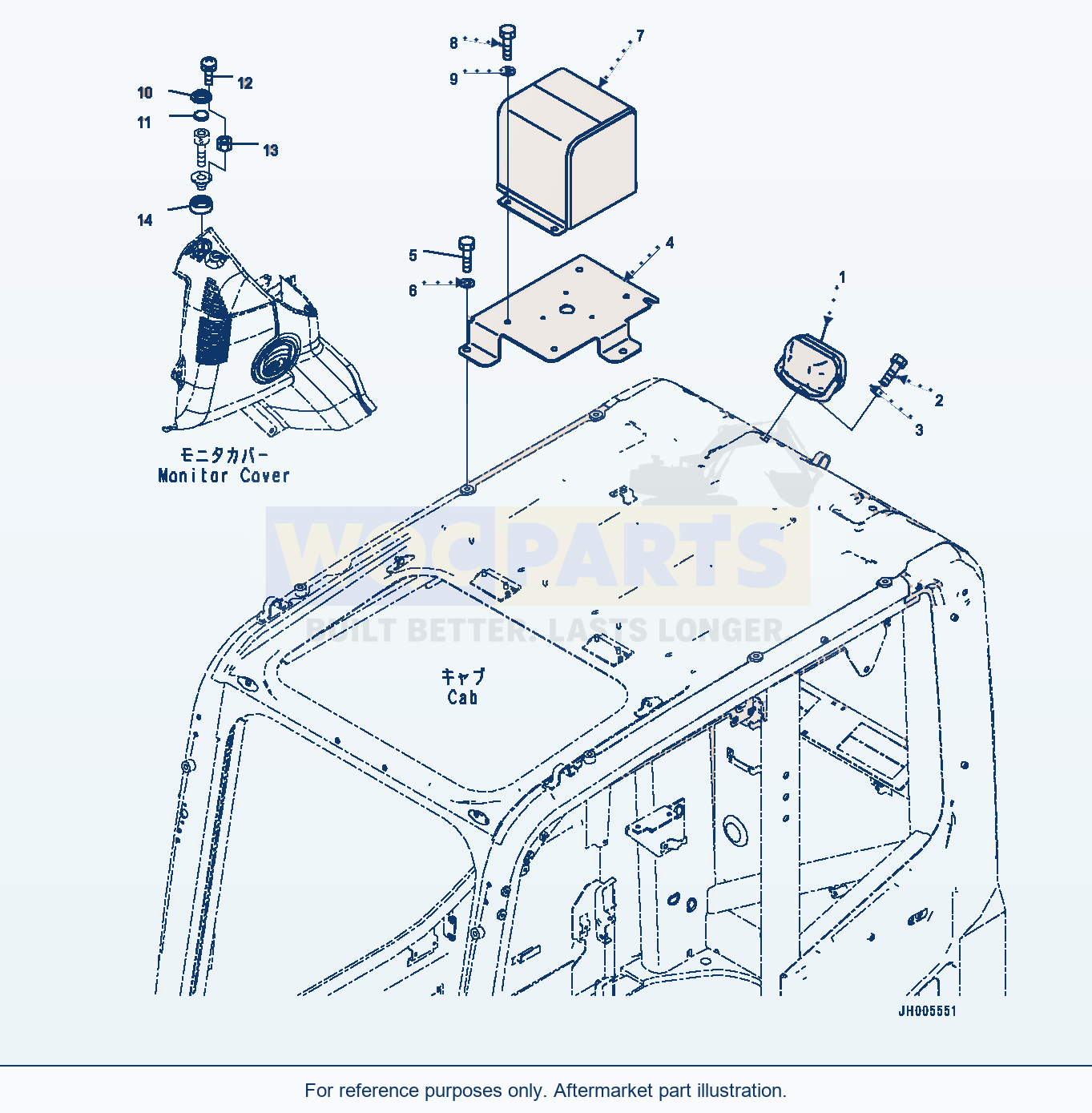 Komatsu PC400LC-8 Beacon Lamp (#70732-) parts diagram