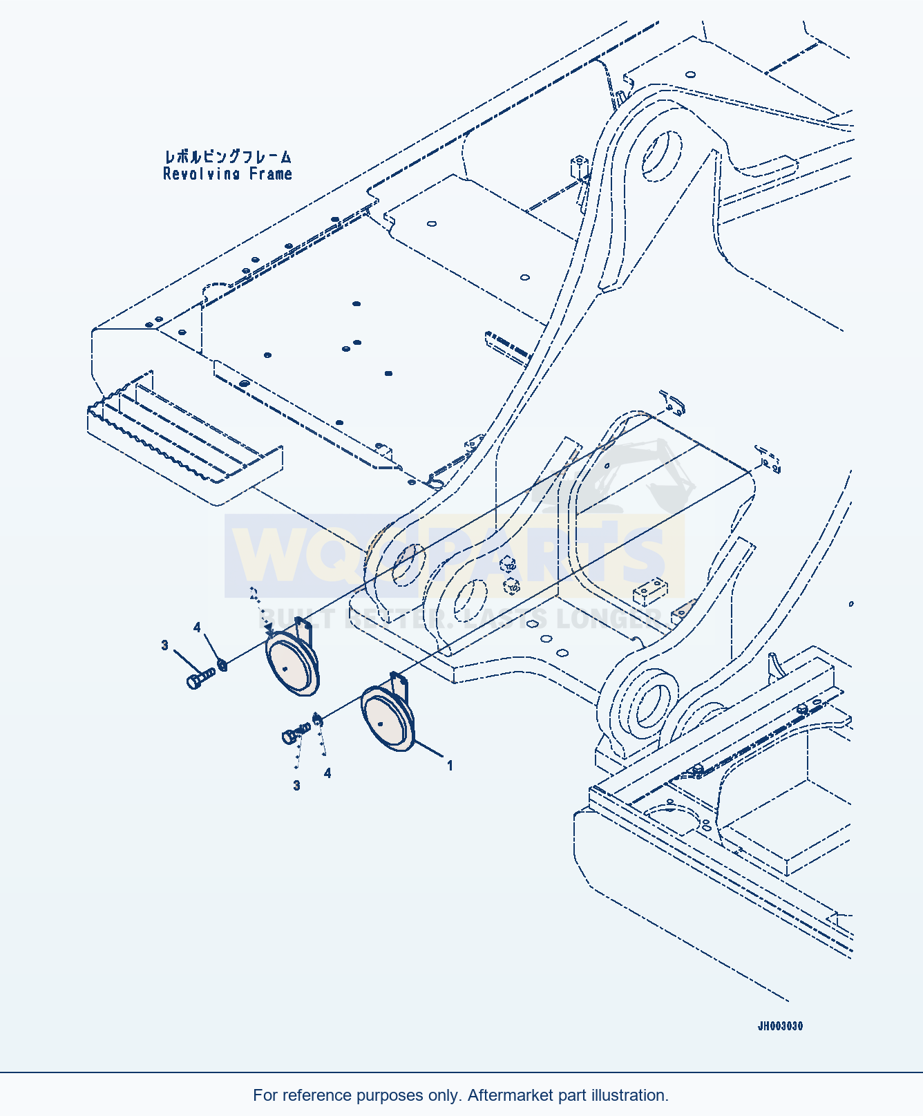Komatsu PC400LC-8 Horn, (#75097-) parts diagram