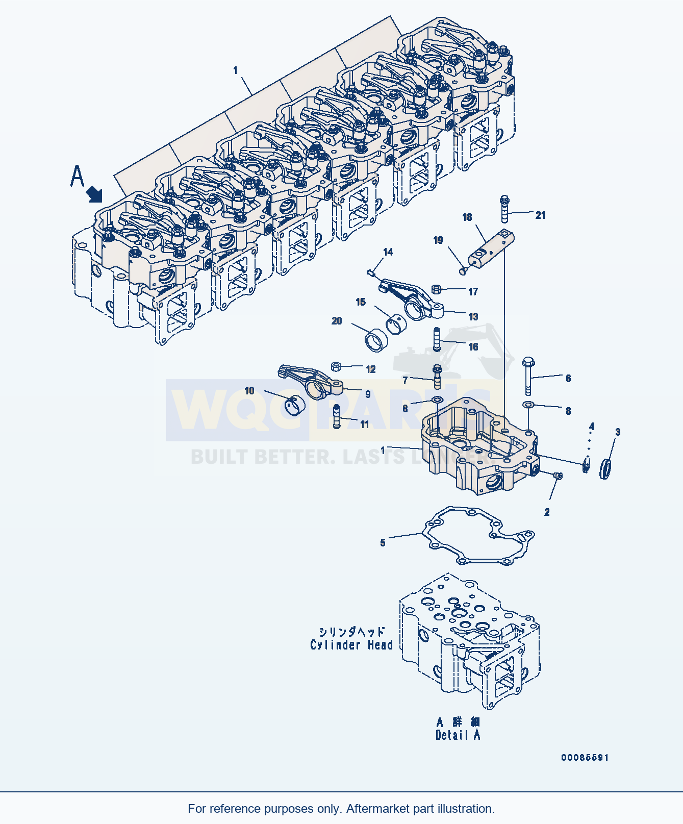 Komatsu PC400LC-8 Camshaft, (2/2) (#565940-) parts diagram