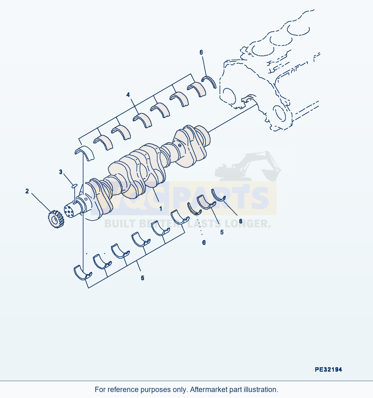 Komatsu PC400LC-8 Crankshaft (#560001-) parts diagram