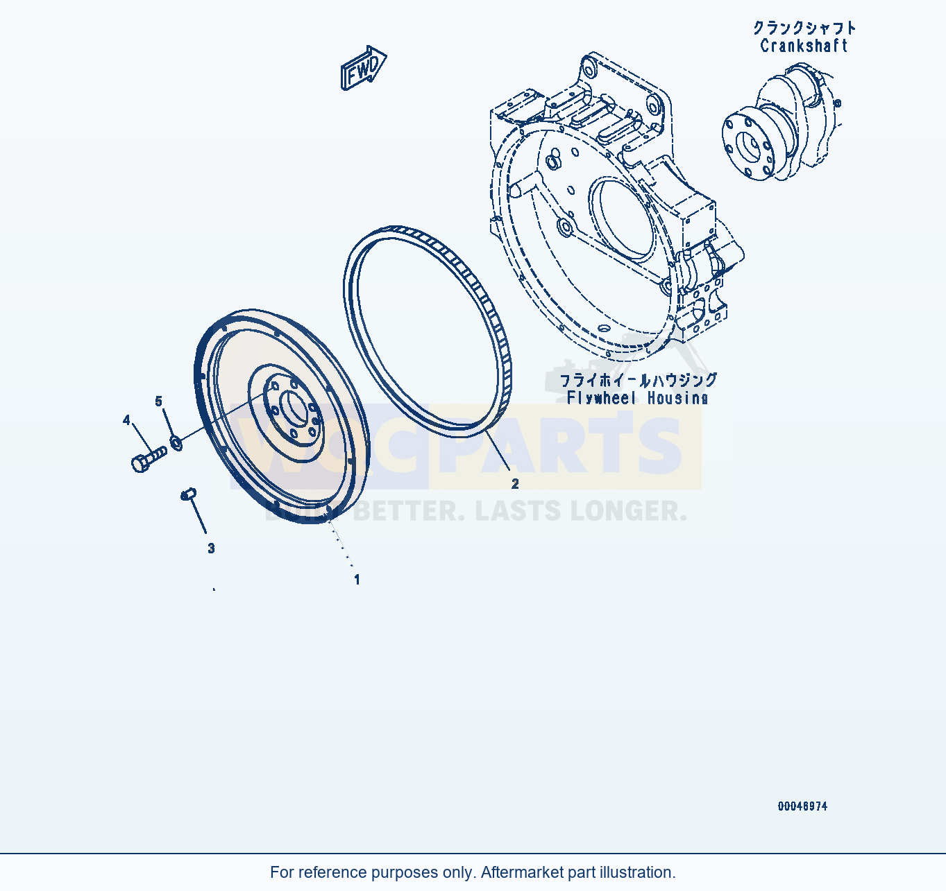 Komatsu PC400LC-8 Flywheel (#660001-) Serial 75001-UP parts diagram