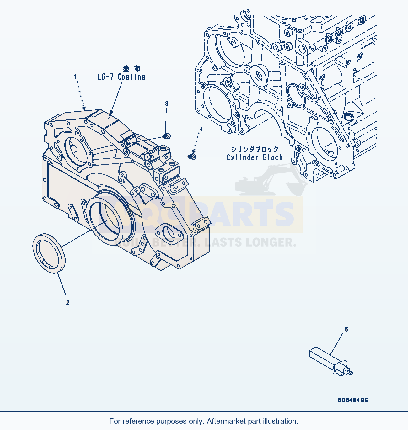 Komatsu PC400LC-8 Front Cover (#660001-) Serial 75001-UP parts diagram