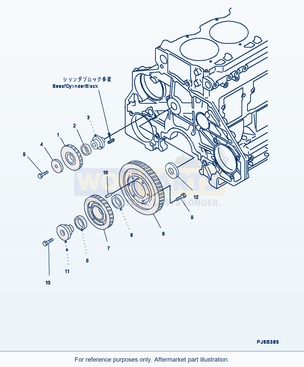 Komatsu PC400LC-8 Idle Gears (#660001-) Serial 75001-UP parts diagram