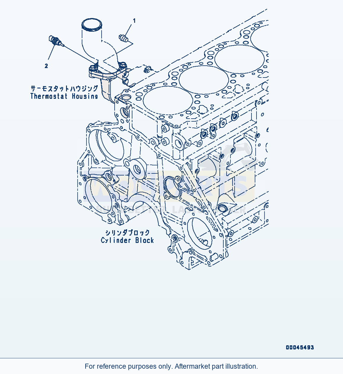 Komatsu PC400LC-8 Water Temperature Sensor (#560001-) parts diagram