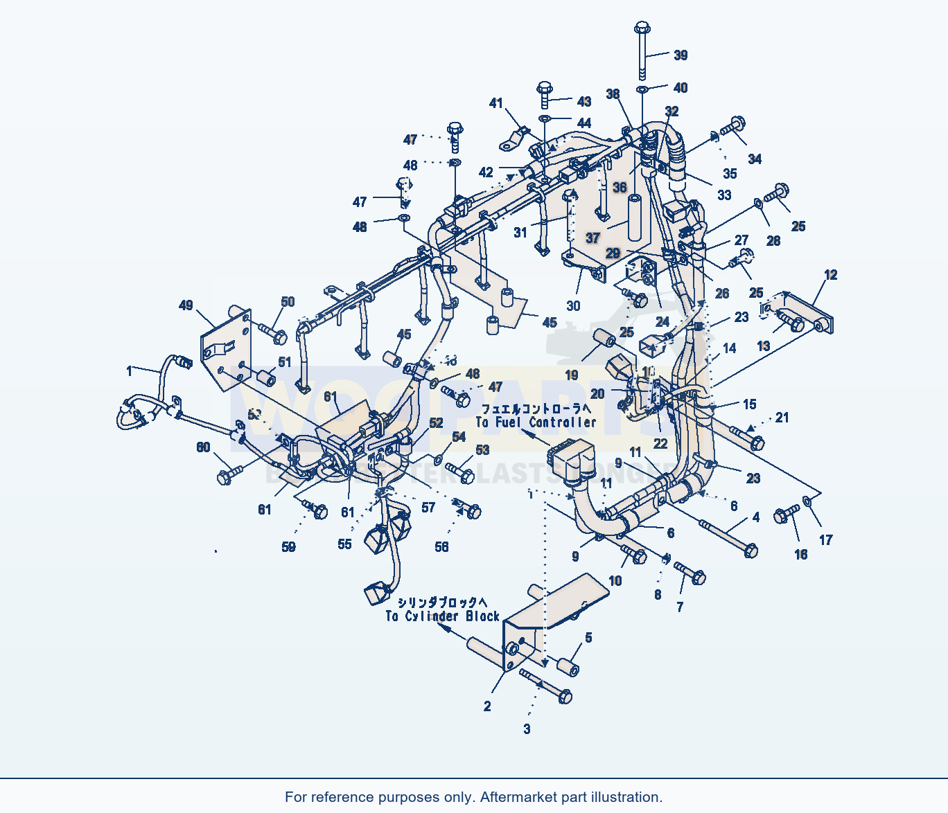 Komatsu PC400LC-8 Wiring Harness, (1/2) (#560004-) parts diagram