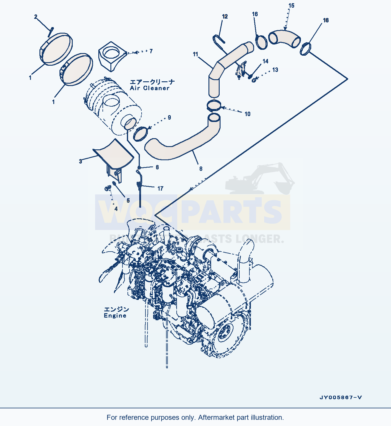 Komatsu PC400LC-8 Air Cleaner (#70001-) parts diagram
