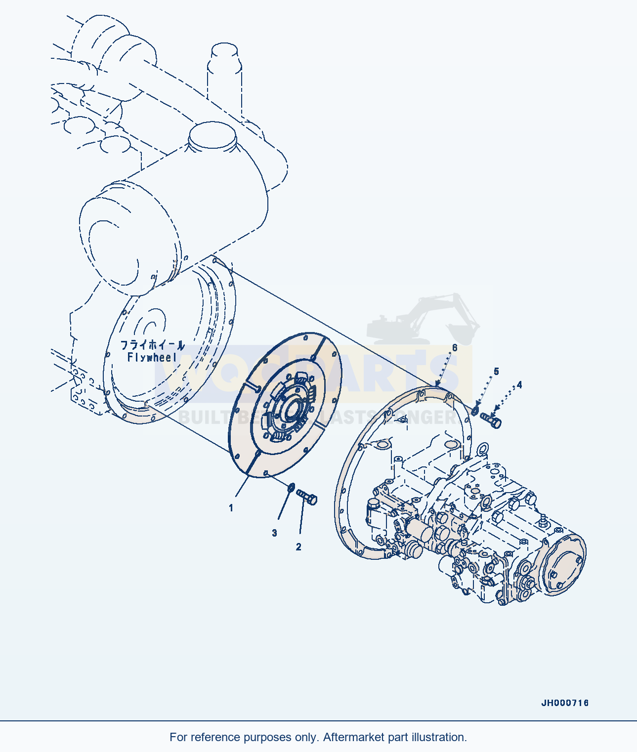 Komatsu PC400LC-8 Damper (#75001-) parts diagram