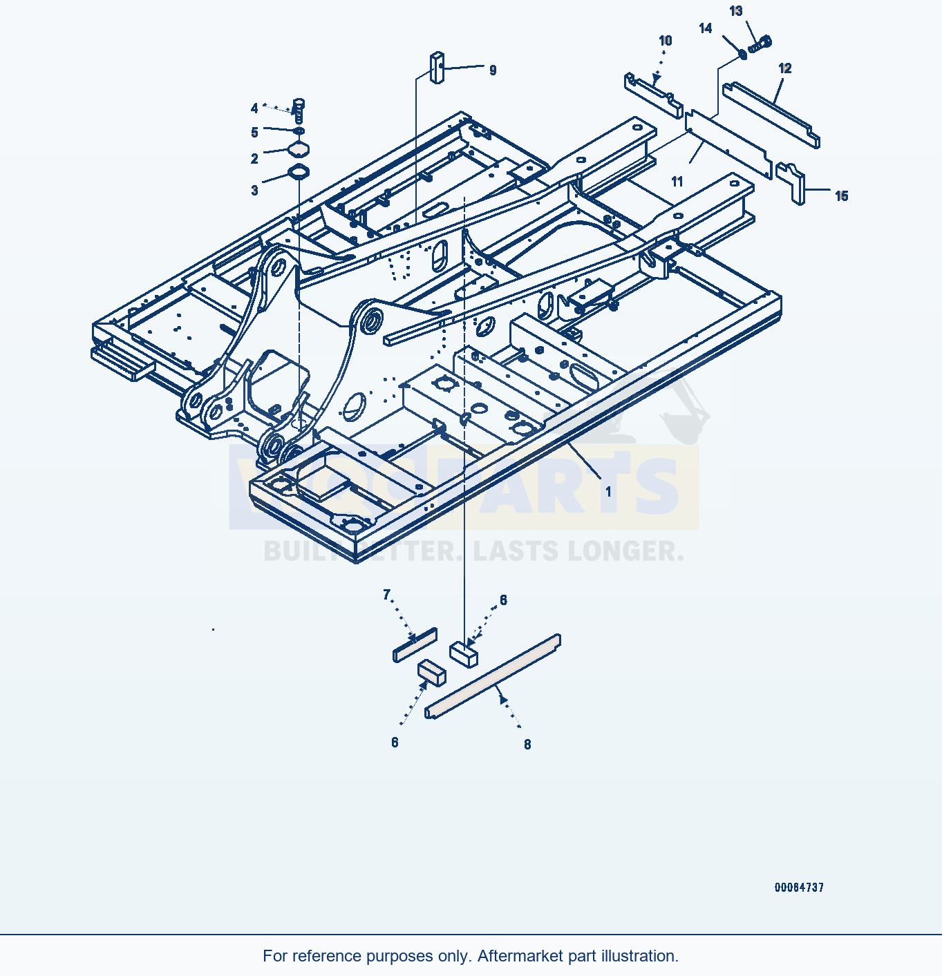 Komatsu PC400LC-8 Revolving Frame, (1/2) (#70001-) parts diagram