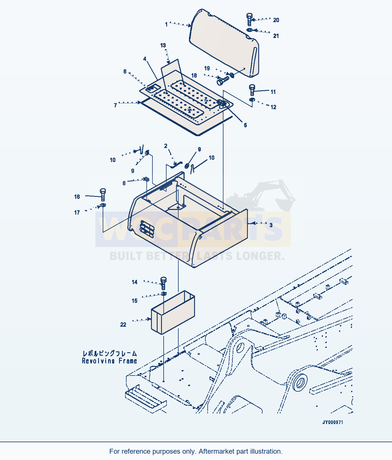 Komatsu PC400LC-8 Battery Case (#75001-) parts diagram
