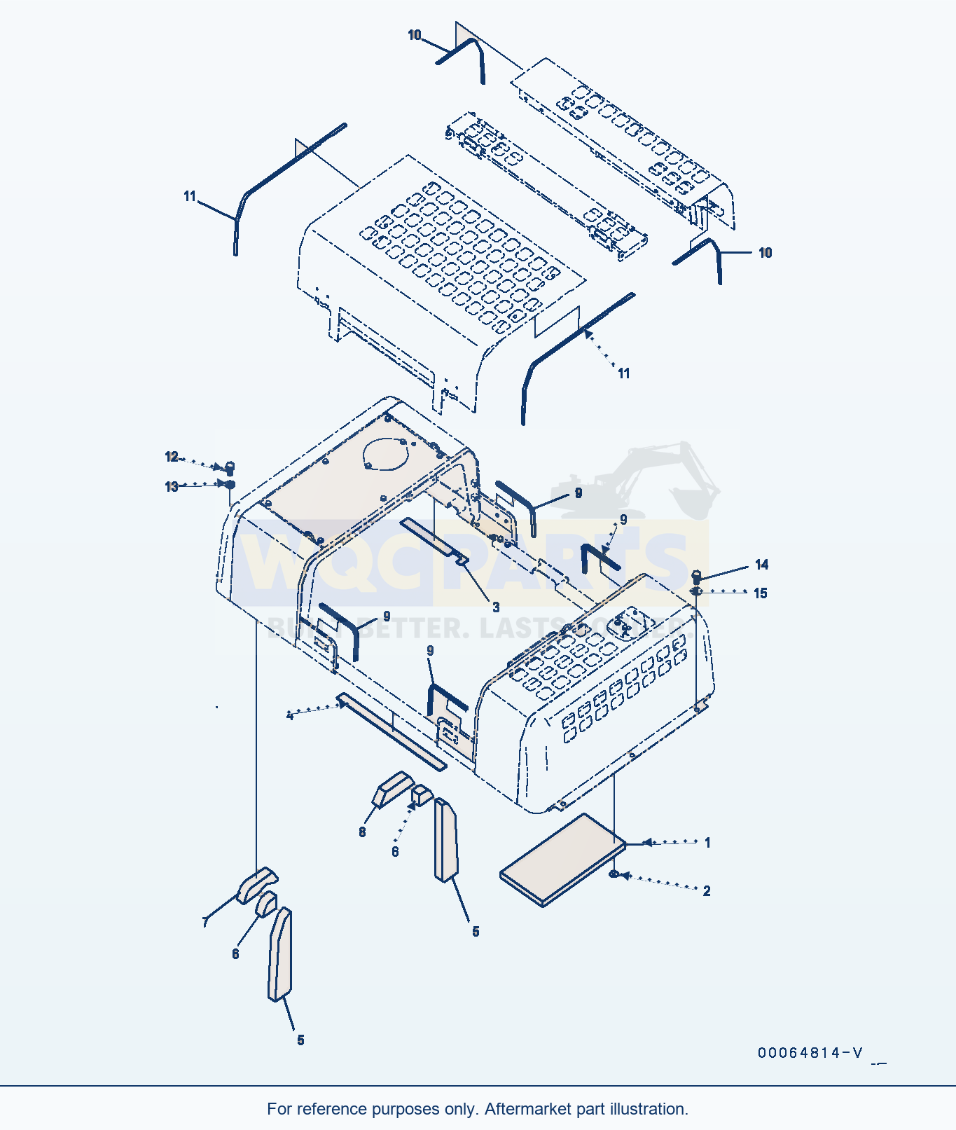 Komatsu PC400LC-8 Engine Hood, Sheet (#75001-) parts diagram