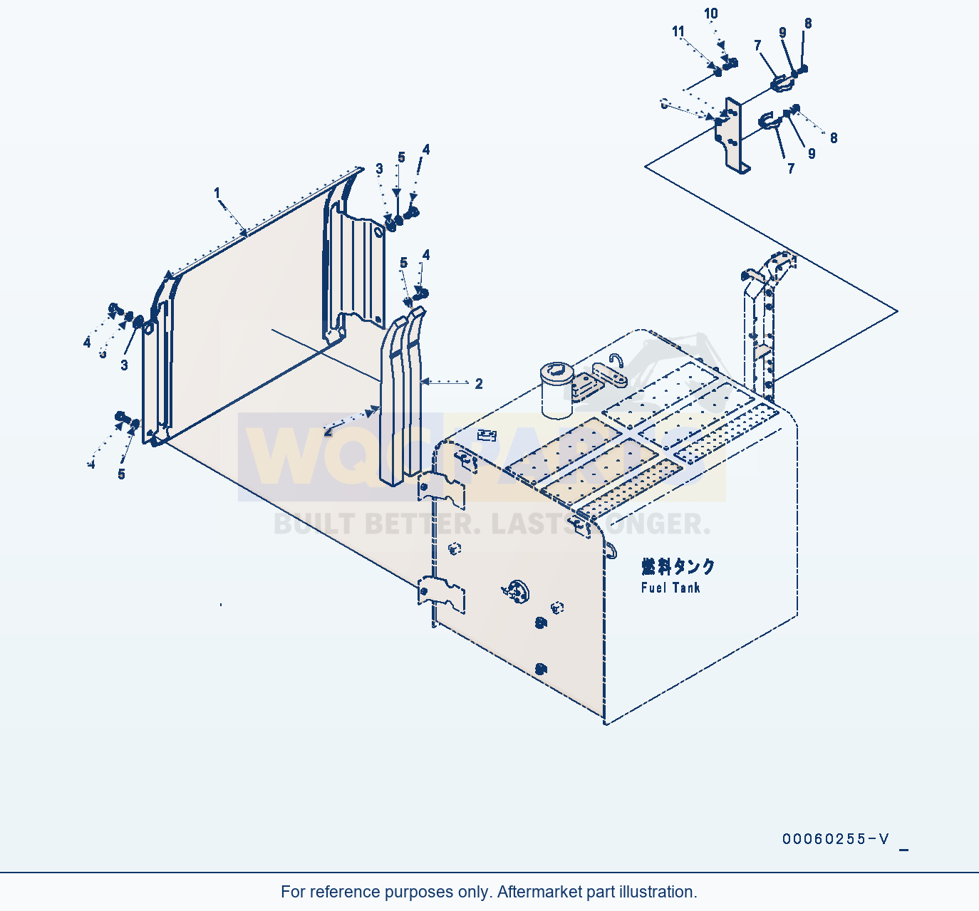 Komatsu PC400LC-8 Side Cover R.H., (3/3) (#70001-) parts diagram