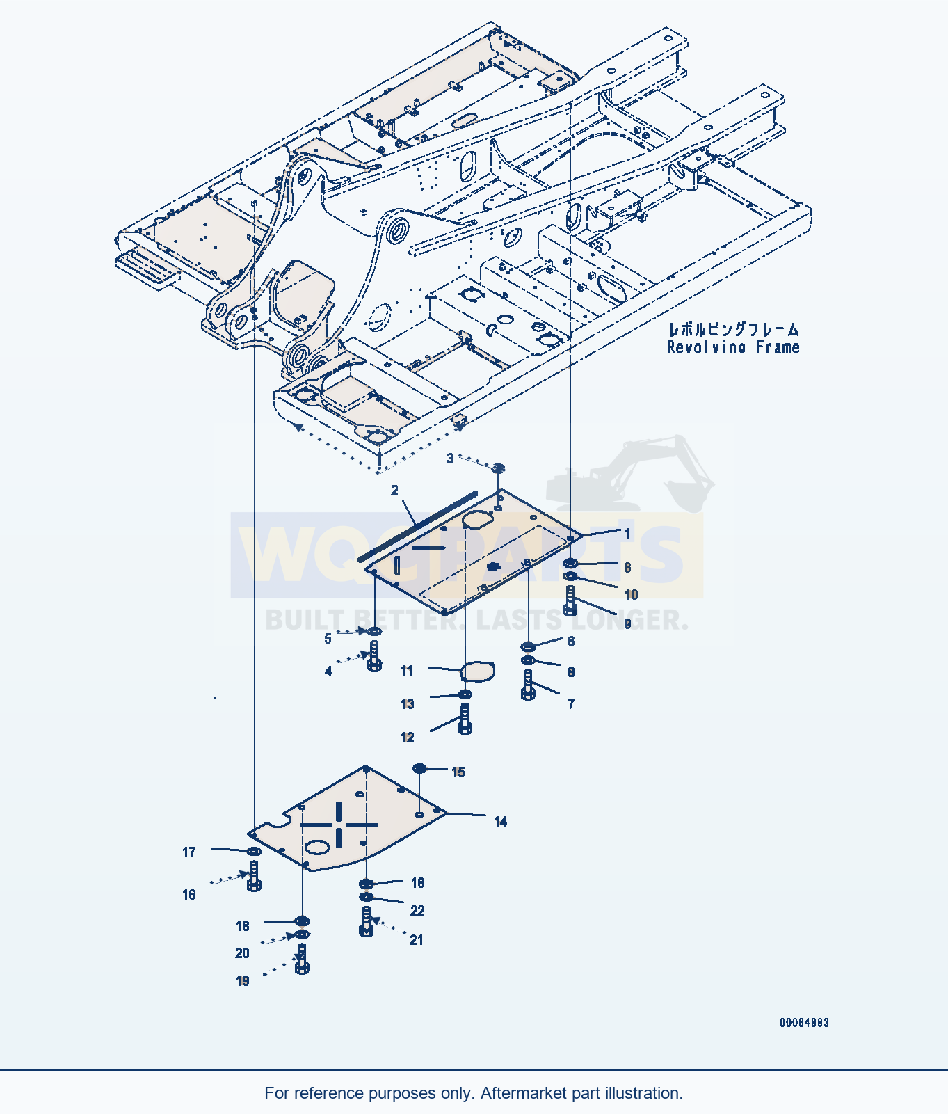 Komatsu PC400LC-8 Under Cover, (3/3) (#70001-) parts diagram