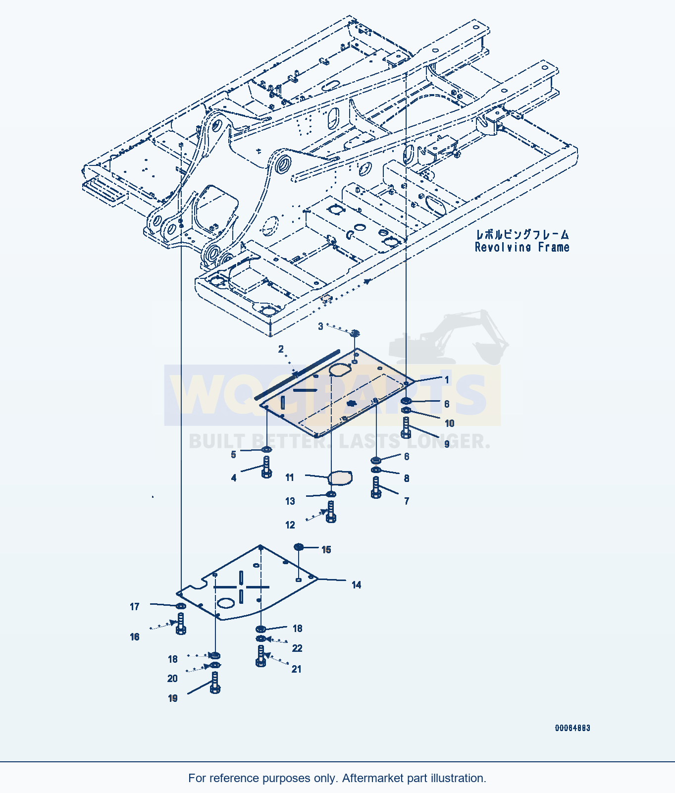 Komatsu PC400LC-8 Under Cover, (3/3) (#75001-) parts diagram