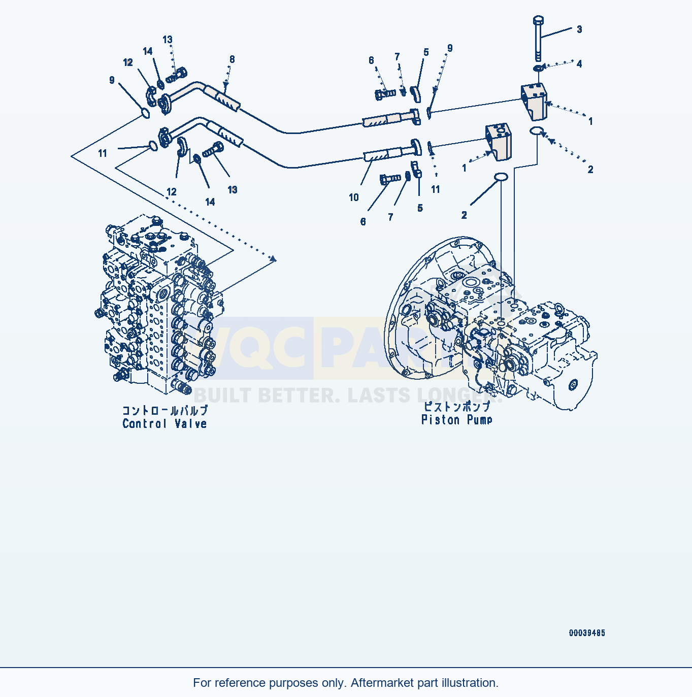 Komatsu PC400LC-8 Delivery Piping (#70001-) parts diagram