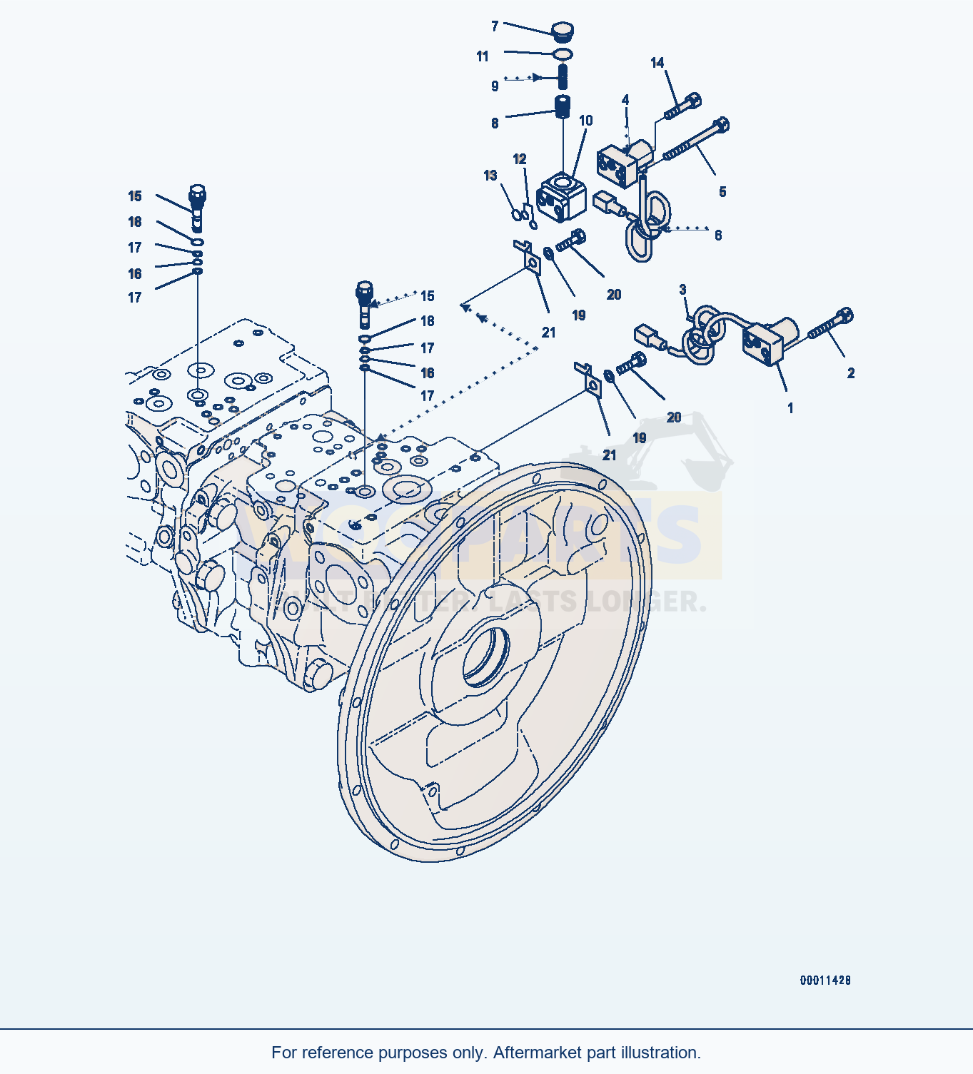 Komatsu PC400LC-8 Piston Pump, Inner Parts (12/12) (#75049-) parts diagram