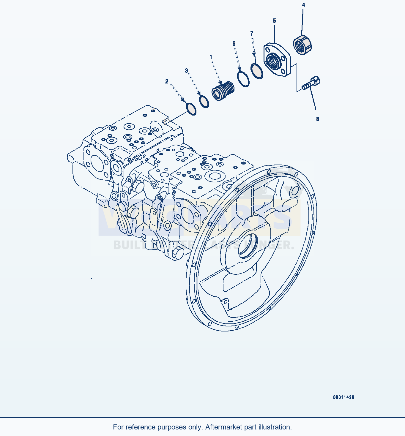 Komatsu PC400LC-8 Piston Pump, Inner Parts (9/12) (#75049-) parts diagram