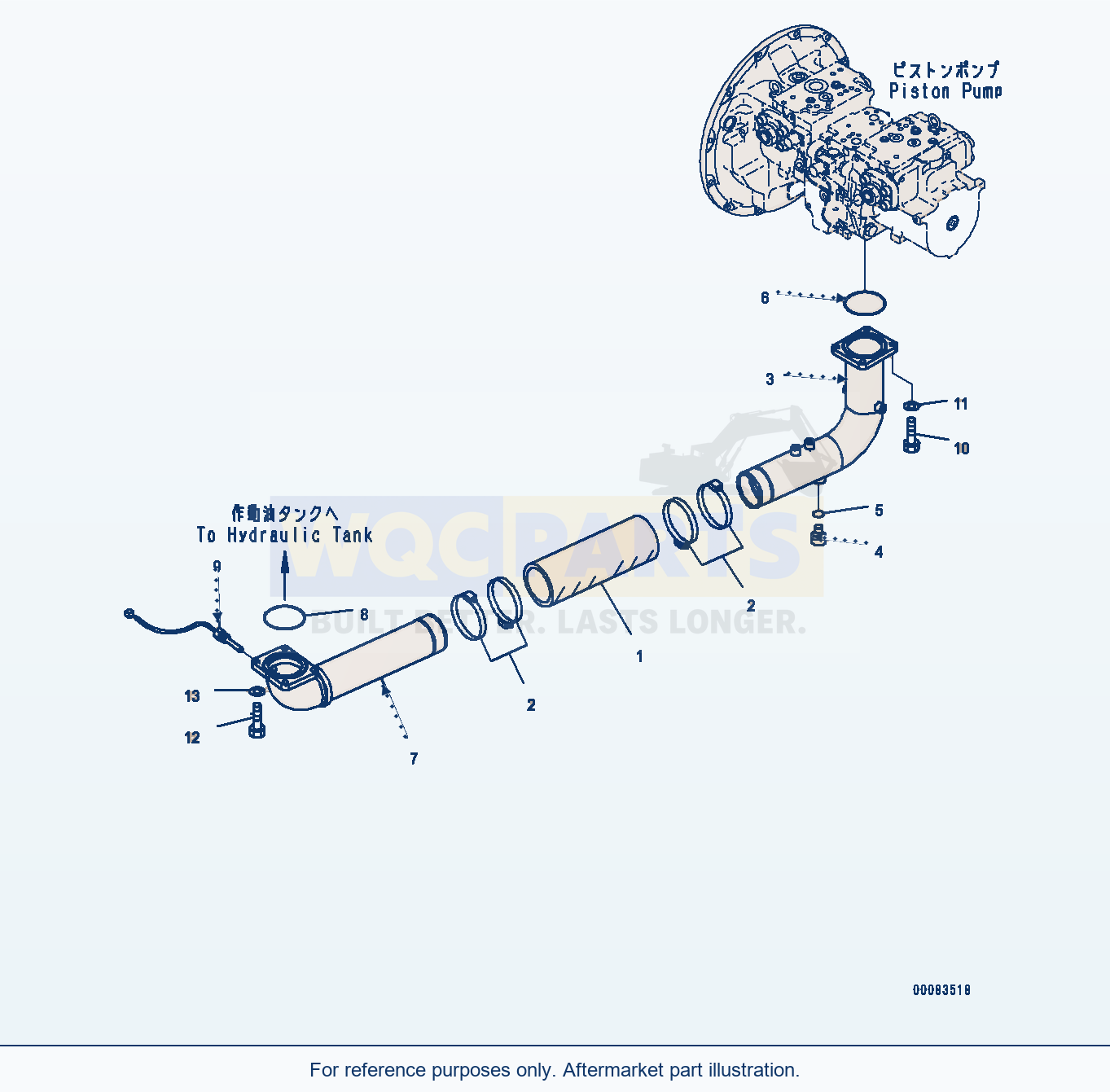 Komatsu PC400LC-8 Suction Piping, (#75049-) parts diagram