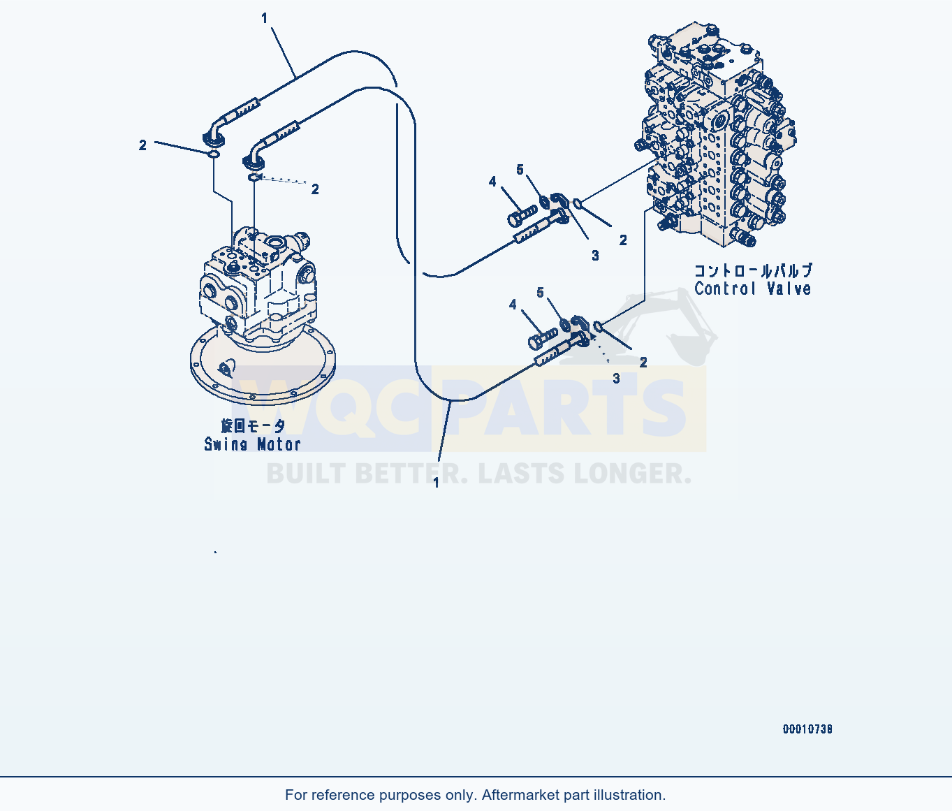 Komatsu PC400LC-8 Swing Piping (#75001-) parts diagram