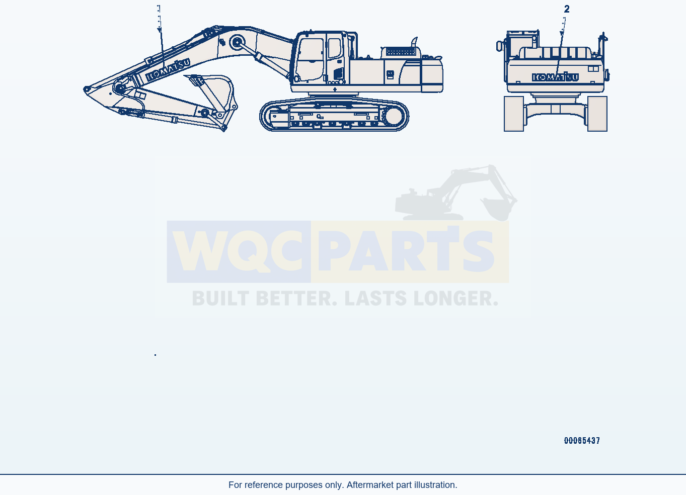 Komatsu PC400LC-8 Komatsu Logo (#70001-) parts diagram