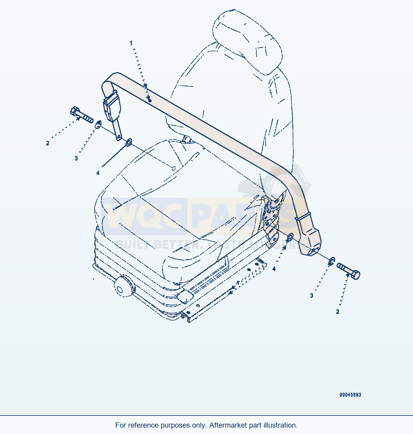 Komatsu PC400LC-8 Seat Belt, 78mm Width — Seat Belt (#75001-) parts diagram