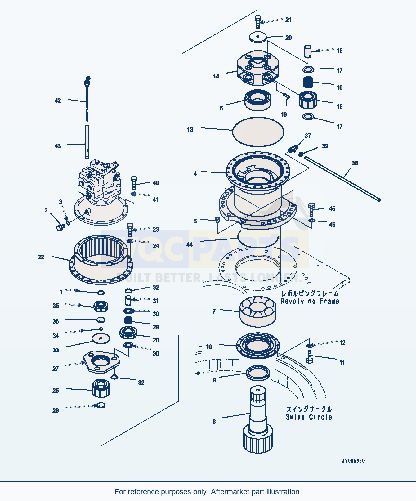 Komatsu PC400LC-8 Swing Machinery And Motor (#70001-70458) parts diagram