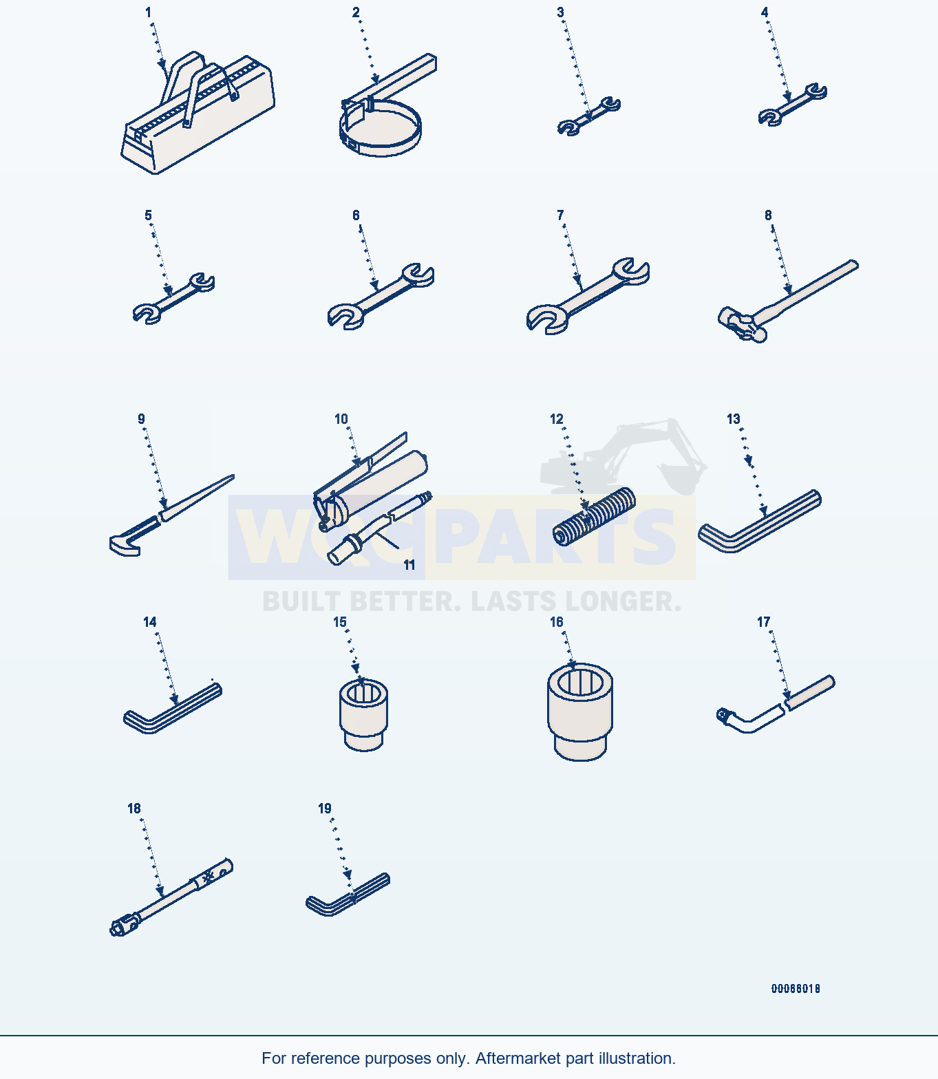 Komatsu PC450-8 General Tool Set (#70001-) parts diagram