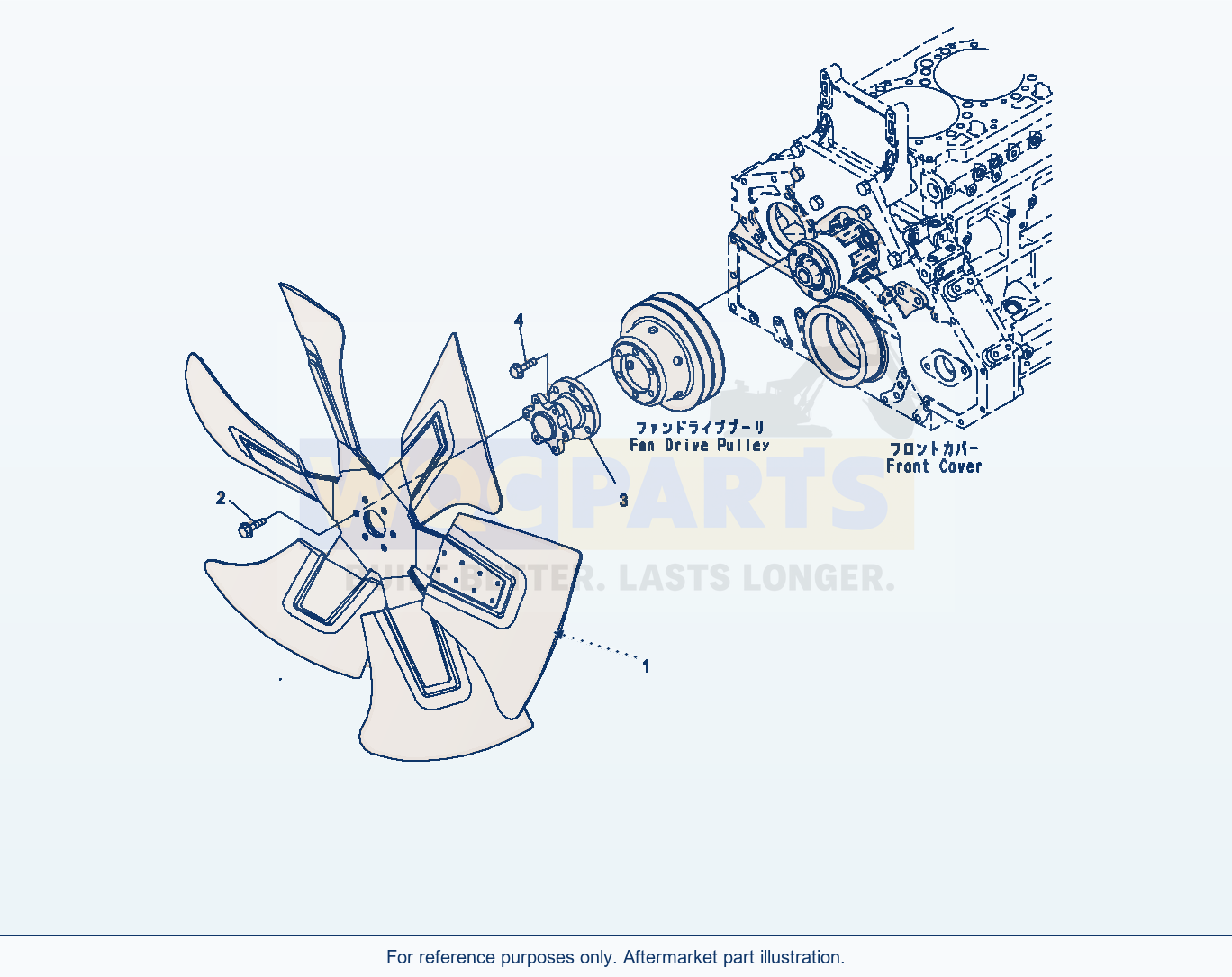 Komatsu PC450-8 Cooling Fan (#560004-) parts diagram
