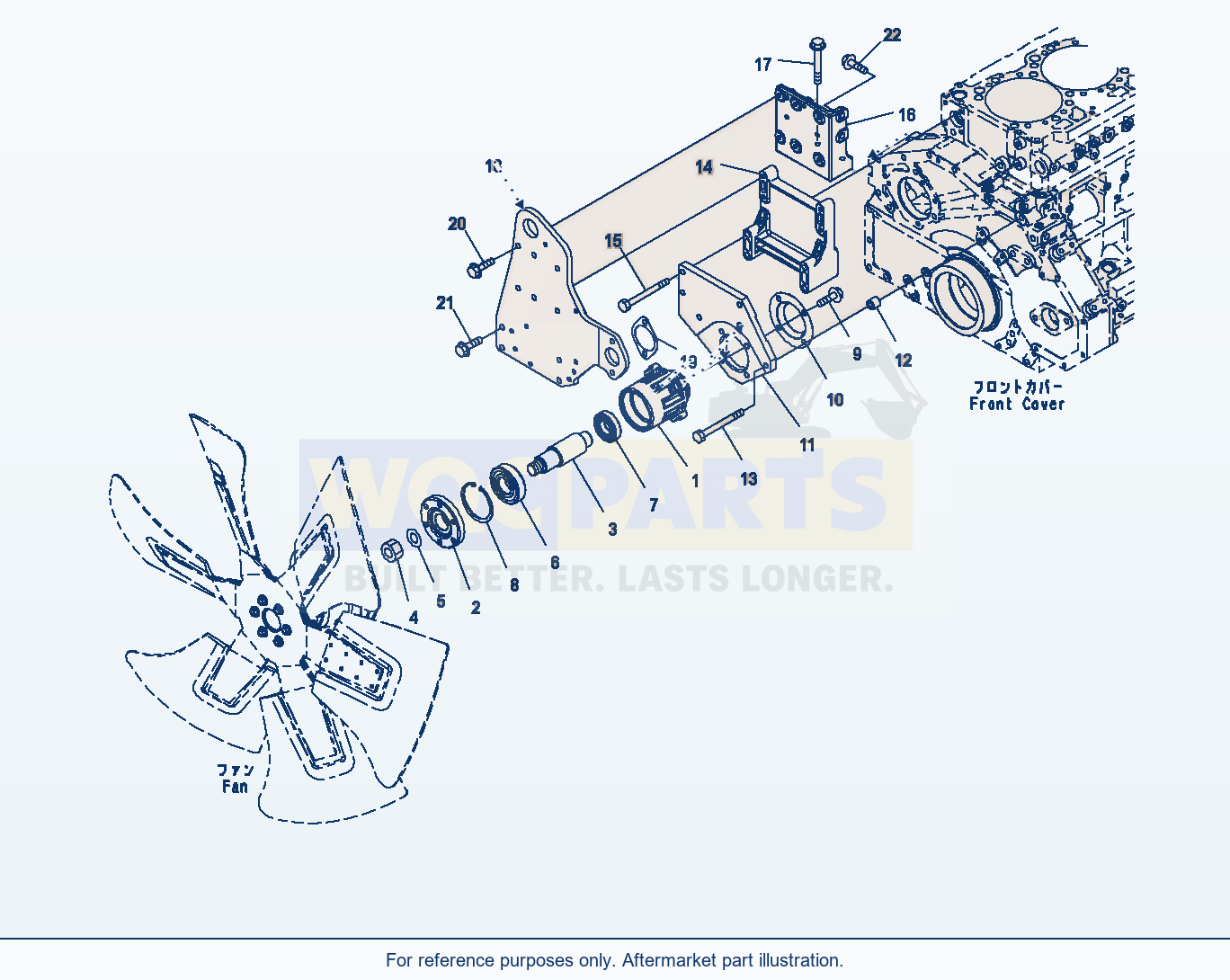 Komatsu PC450-8 Cooling Fan Drive (#560004-) parts diagram