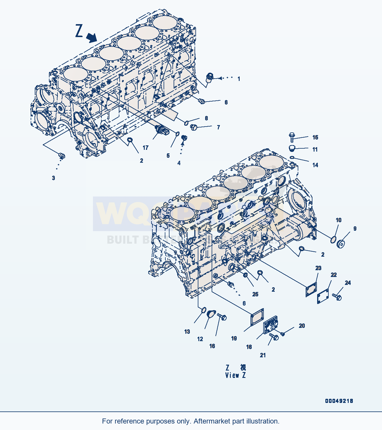 Komatsu PC450-8 Cylinder Block Accessory (#560004-) parts diagram