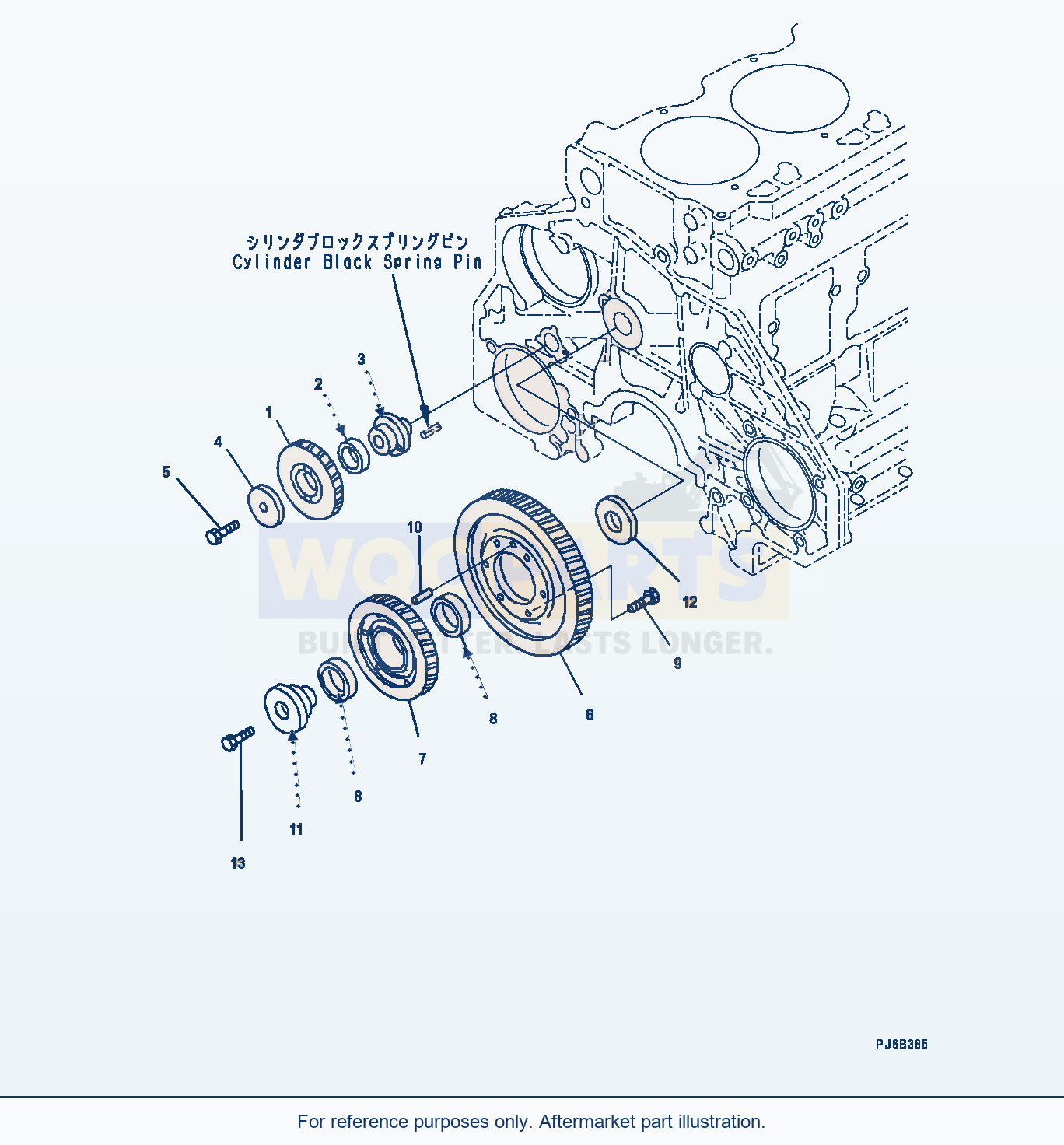 Komatsu PC450-8 Idle Gears (#560004-) parts diagram