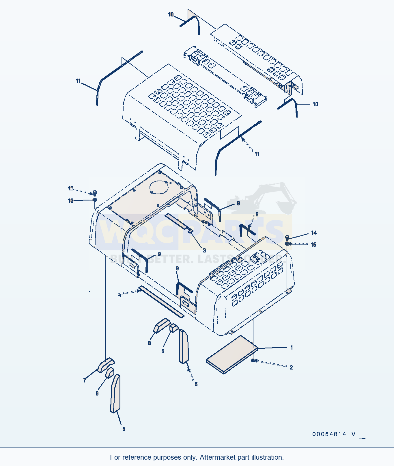 Komatsu PC450-8 Engine Hood, Sheet (#70001-) parts diagram
