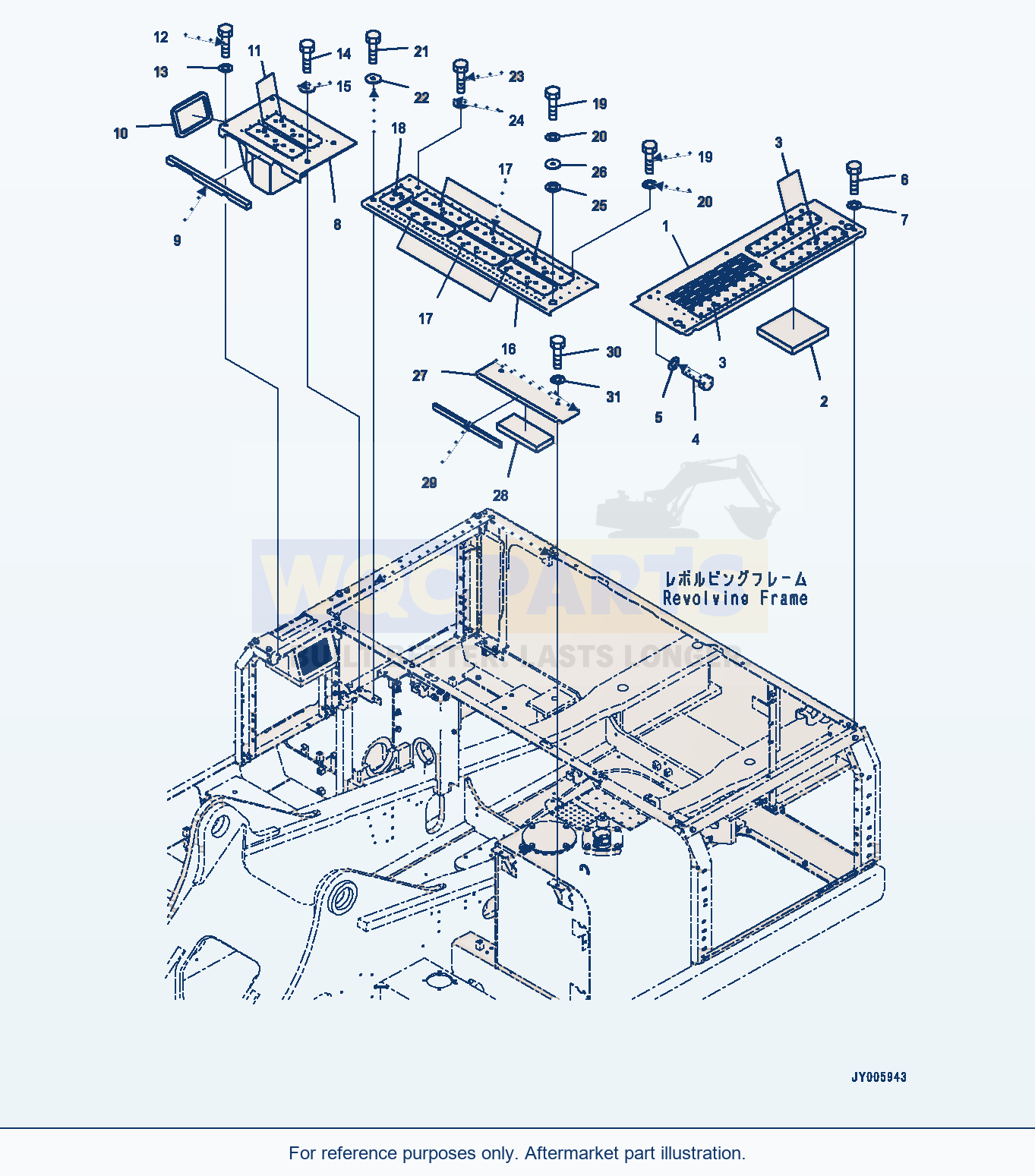 Komatsu PC450-8 Machine Cab Cover, (#70001-70315) parts diagram