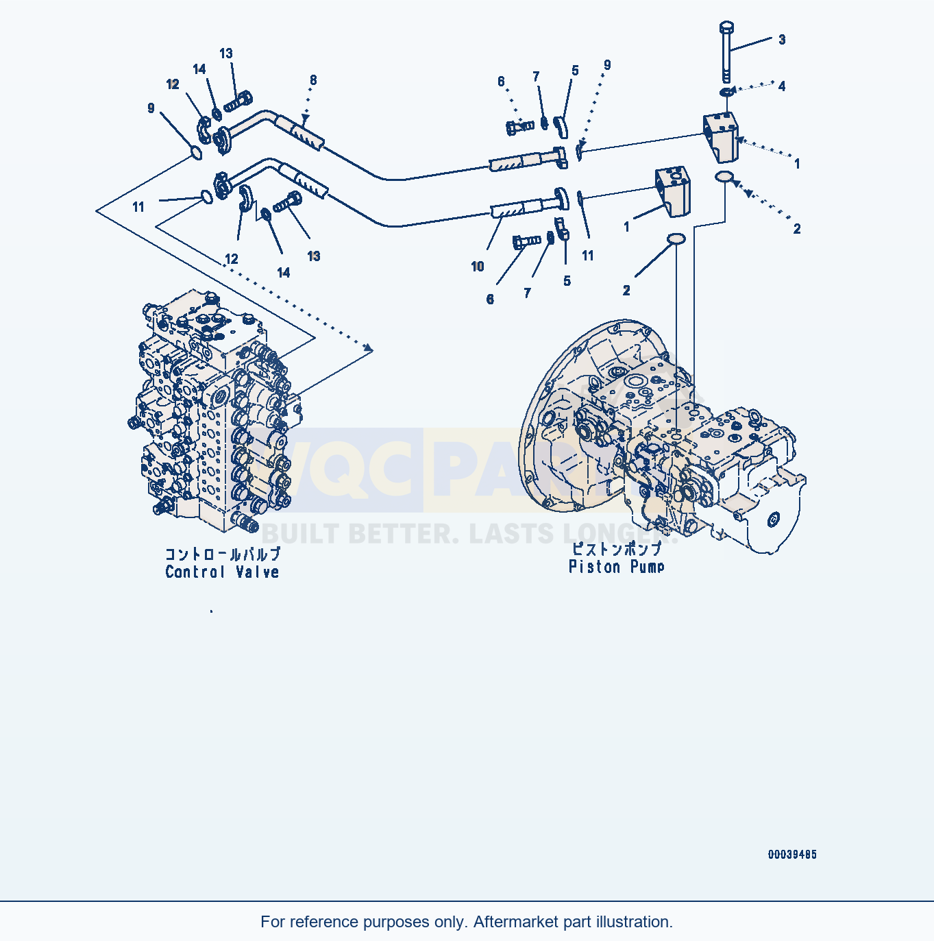 Komatsu PC450-8 Delivery Piping (#70001-) parts diagram