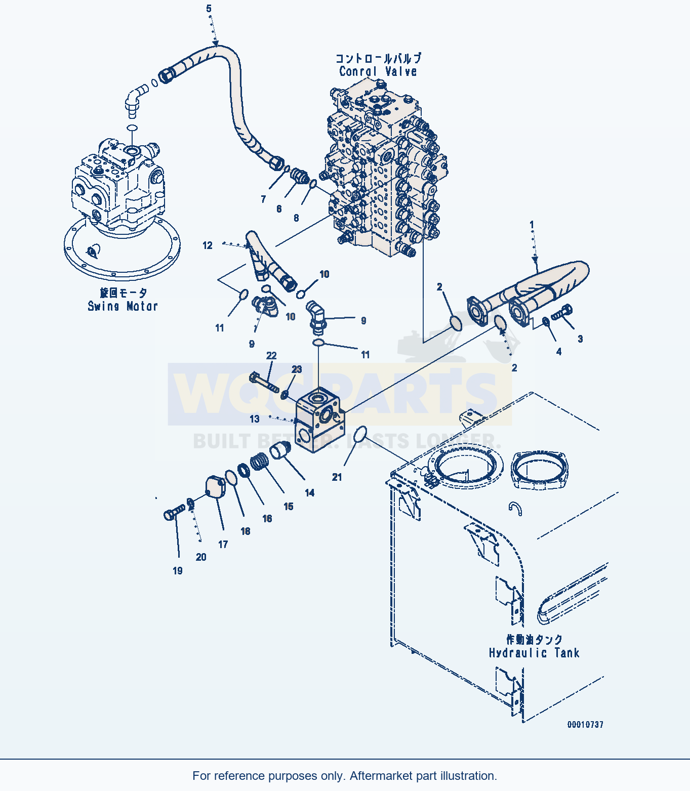 Komatsu PC450-8 Return Piping (#70001-) parts diagram