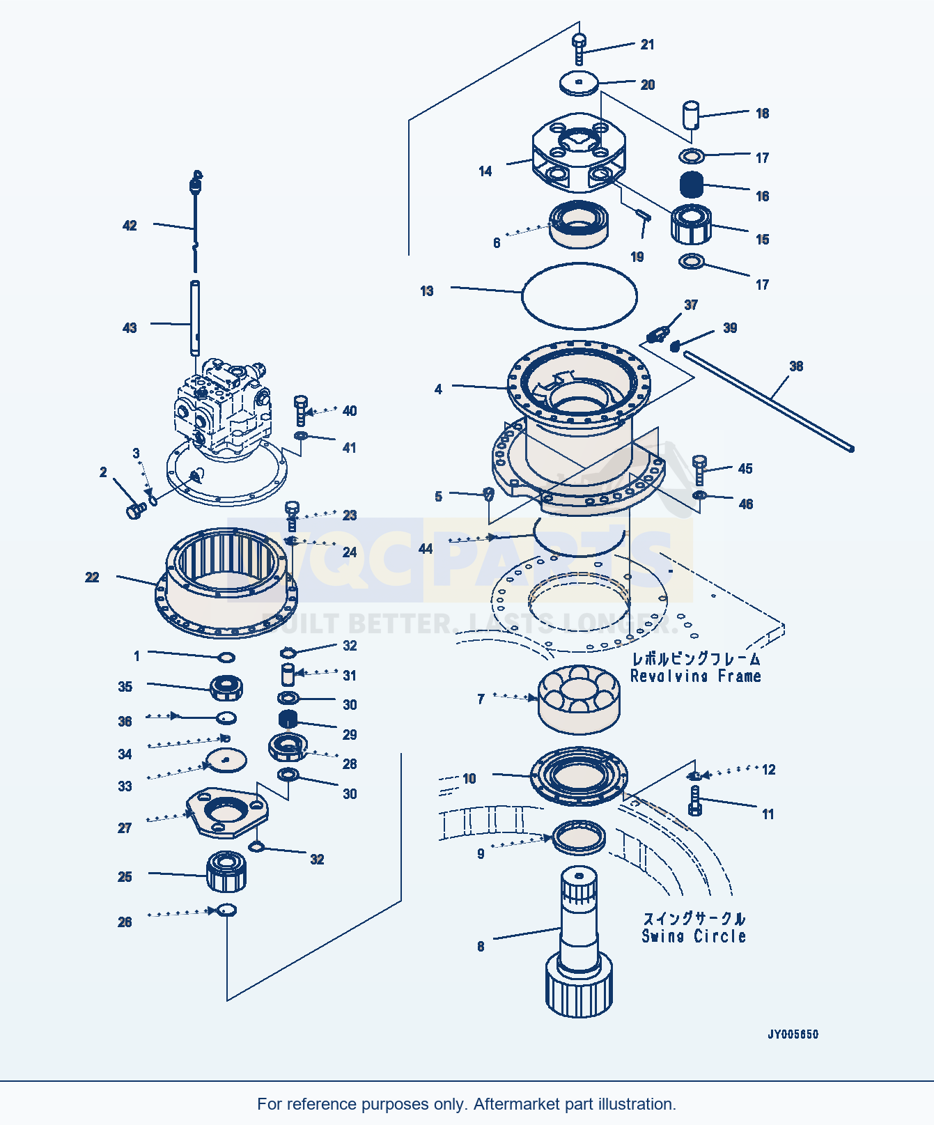Komatsu PC450-8 Swing Machinery And Motor (#70459-) parts diagram