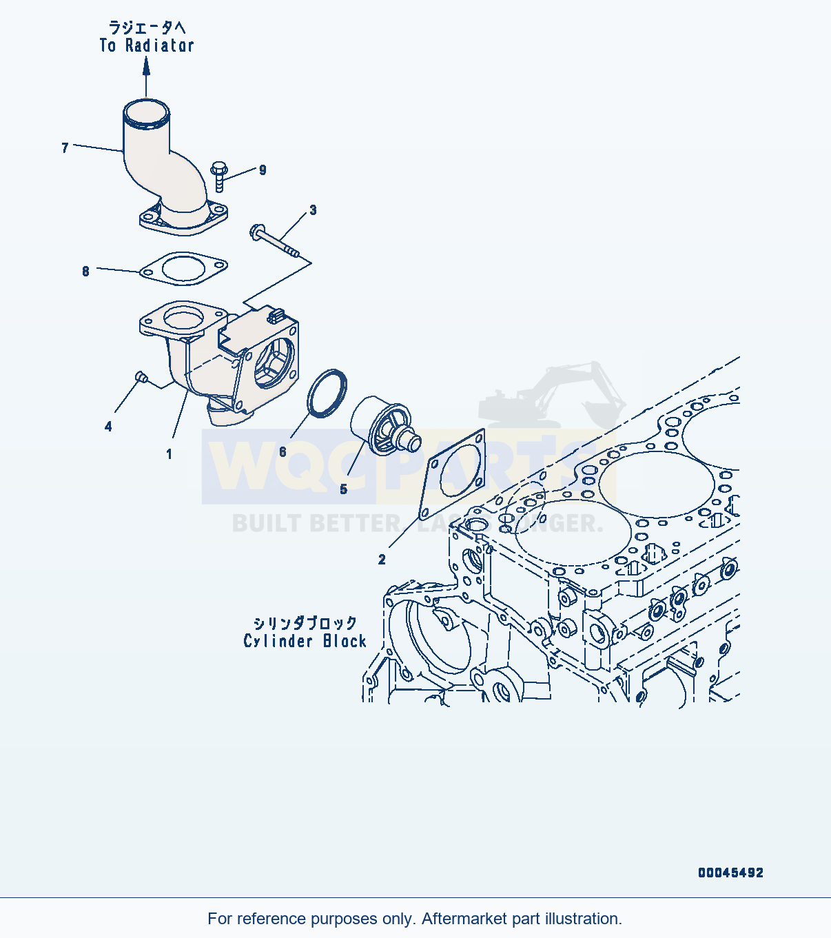 Komatsu PC450LC-8 Thermostat And Thermostat Housing (#560004-) parts diagram