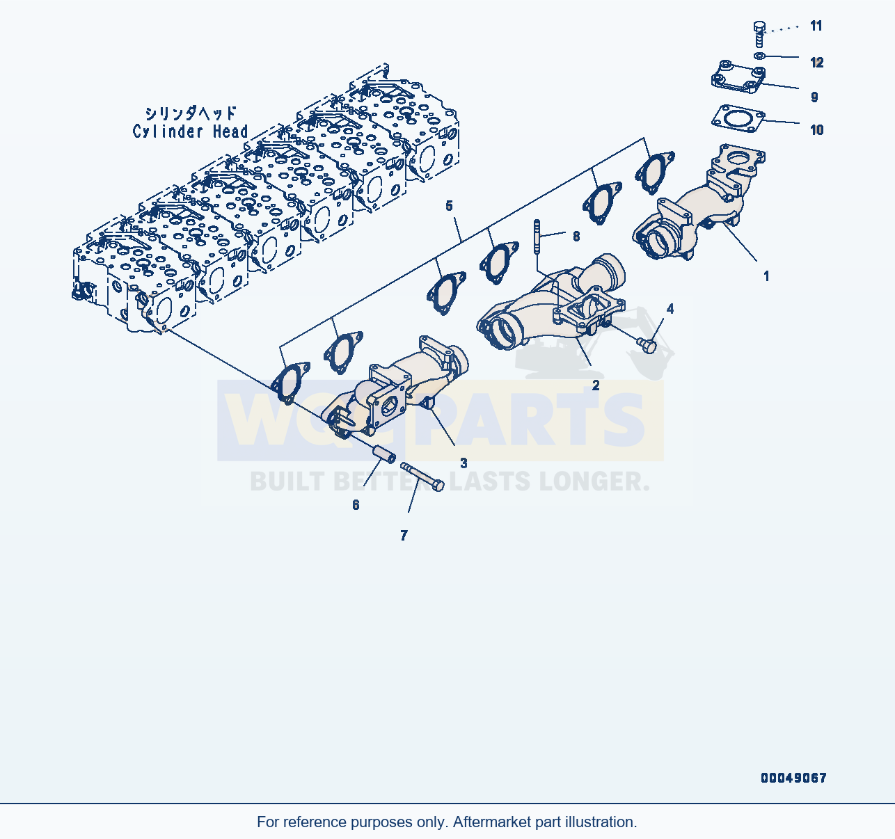 Komatsu PC450LC-8 Exhaust Manifold (#560004-) parts diagram