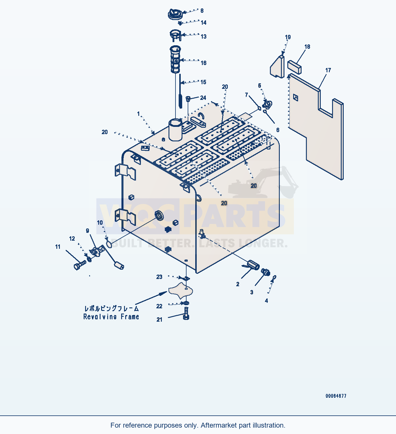 Komatsu PC450LC-8 Fuel Tank (#70001-) parts diagram