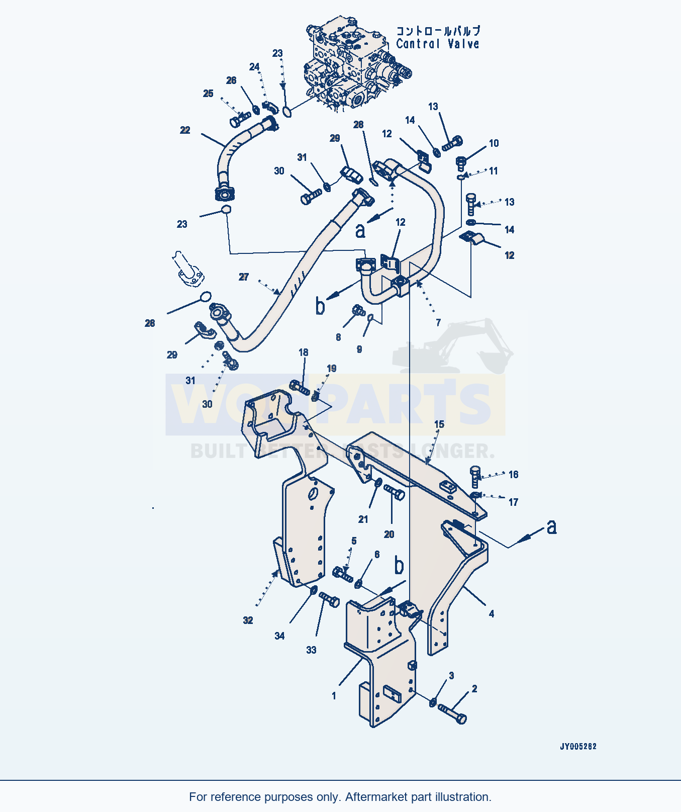 Komatsu PC450LC-8 Actuator Piping, Main Piping, L.H. (#70001-) parts diagram
