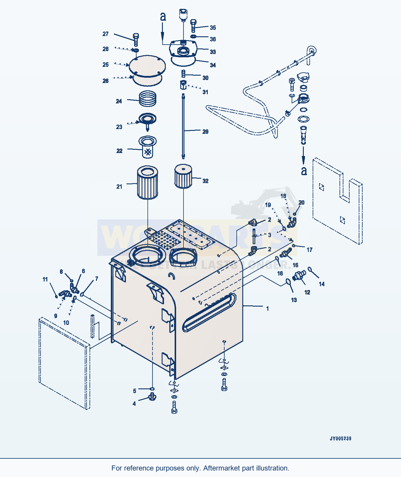 Komatsu PC450LC-8 Hydraulic Tank, Tank (#70001-) parts diagram