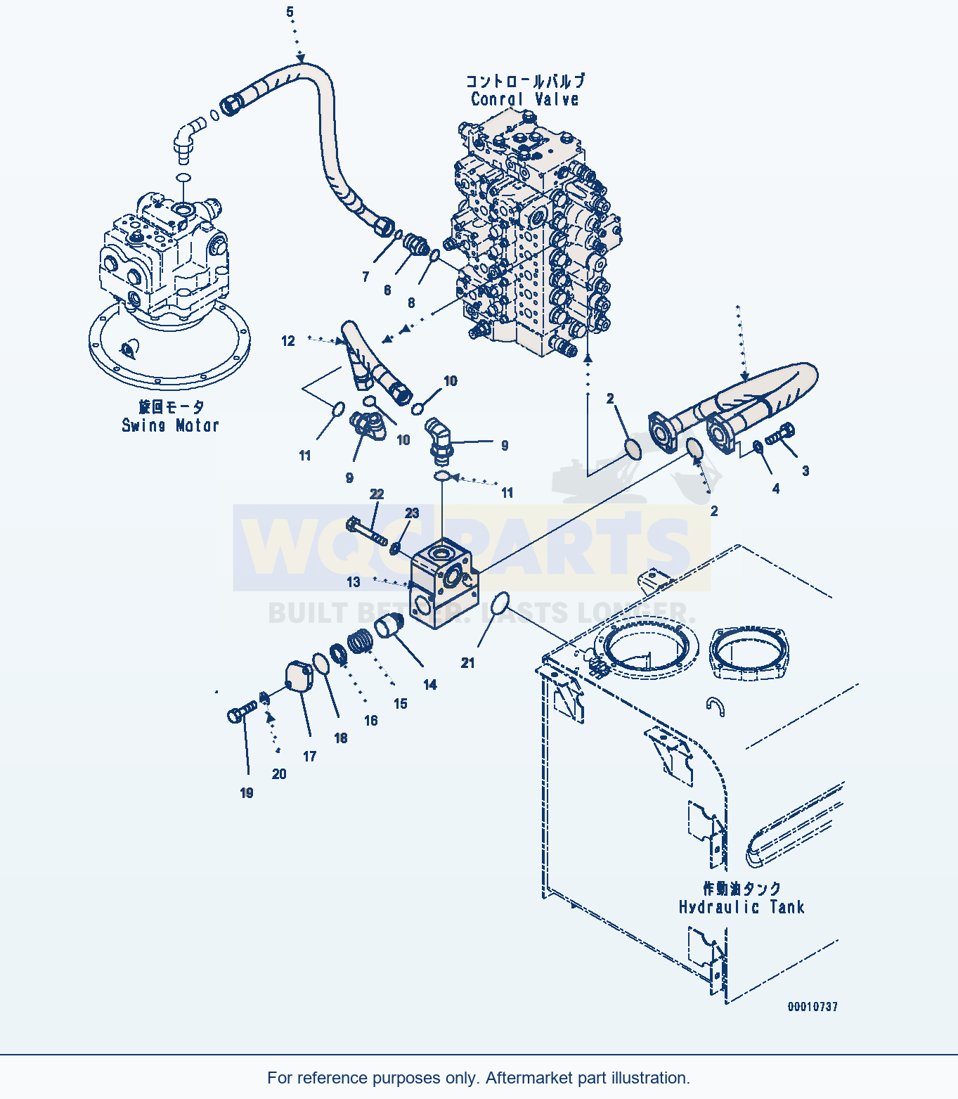 Komatsu PC450LC-8 Return Piping (#70001-) parts diagram