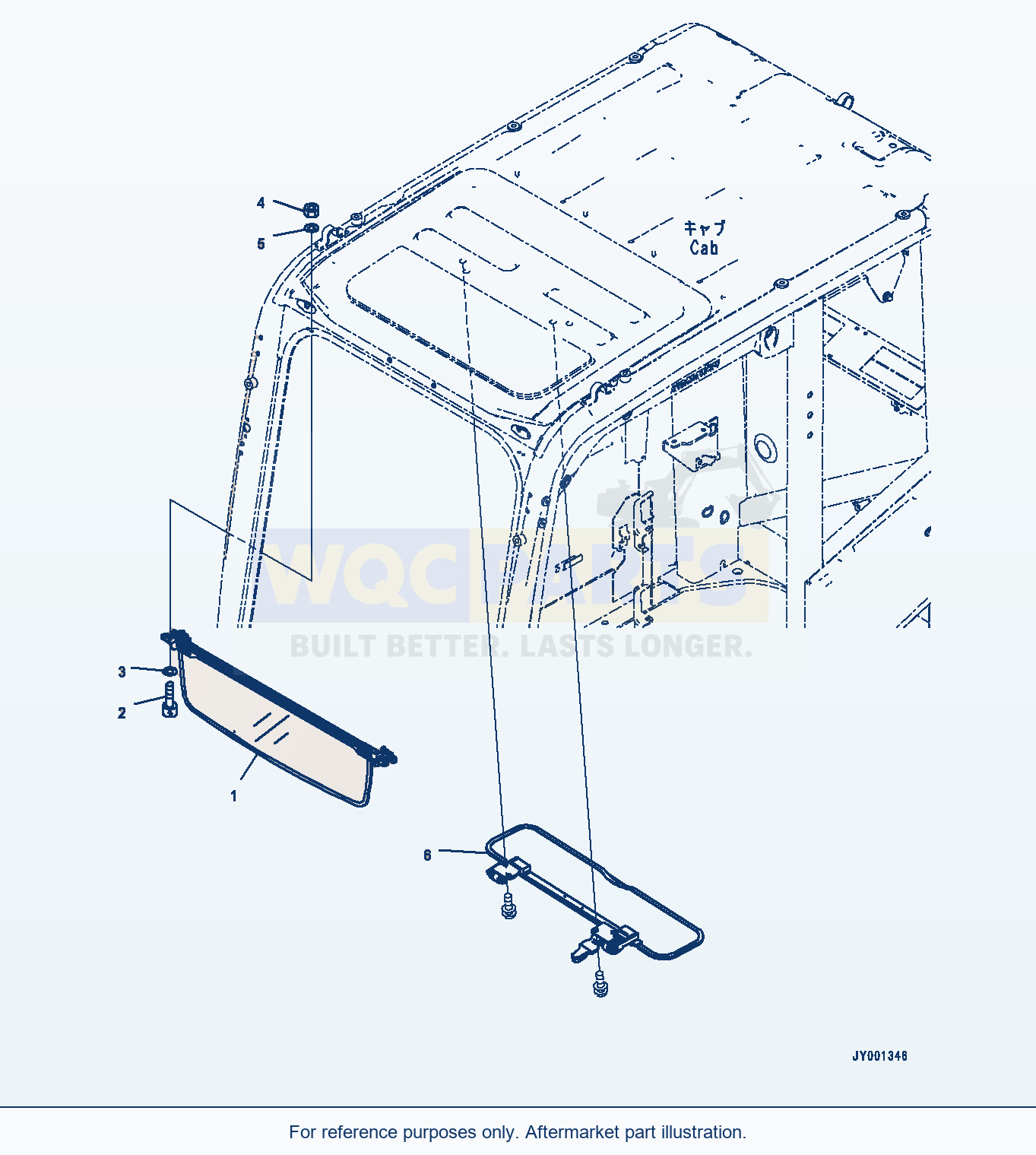 Komatsu PC450LC-8 Sunvisor (#70001-) parts diagram