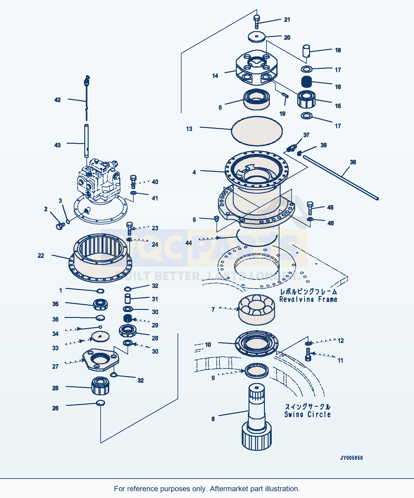 Komatsu PC450LC-8 Swing Machinery And Motor (#70459-) parts diagram
