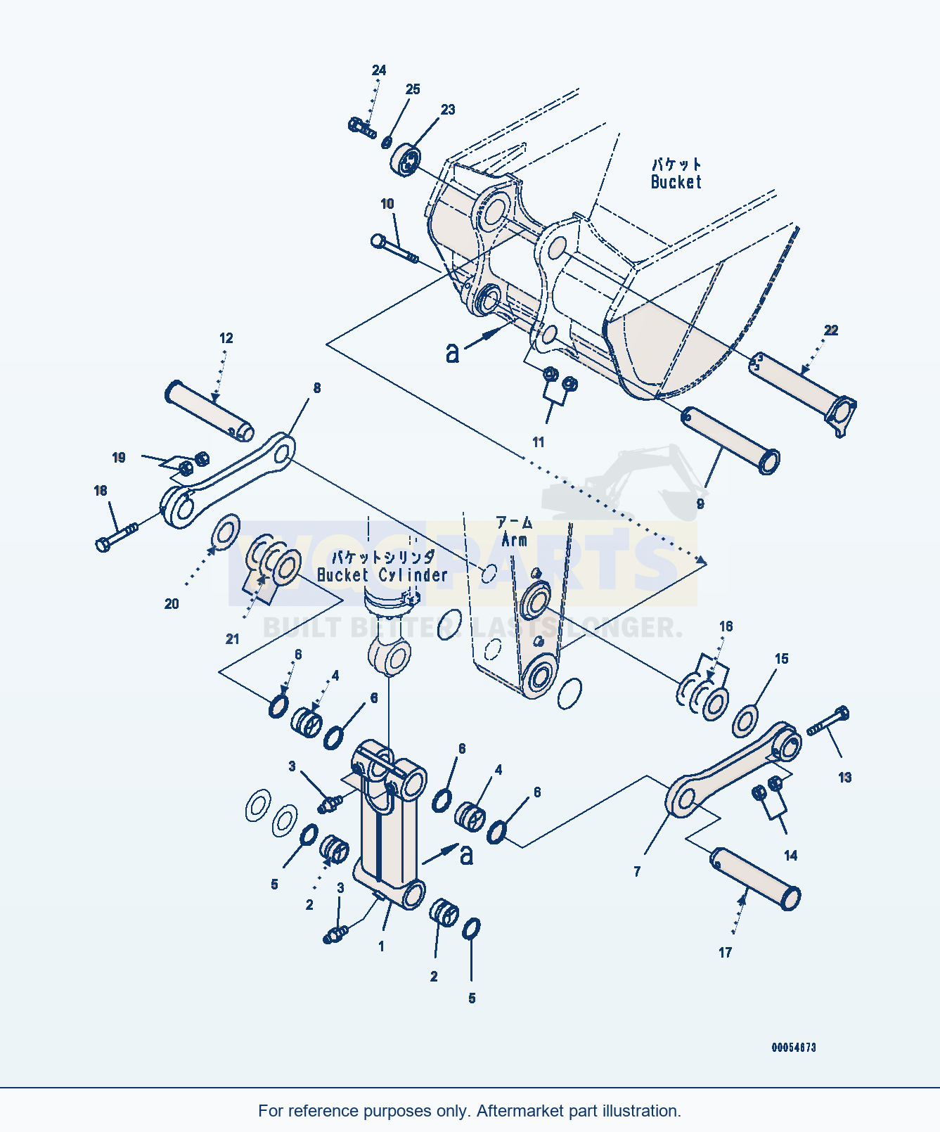 Komatsu PC450LC-8 Arm, 2400mm, Se — Arm, Bucket Link (#70001-) parts diagram