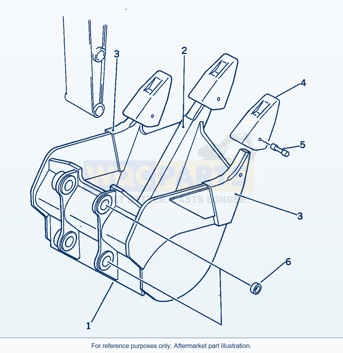 Komatsu PC450LC-8 Ripper Bucket, Bucket (#70001-) parts diagram